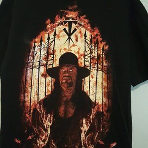Vintage Undertaker Hell's Gate Wrestling T- Shirt Size Large All Over Print AOP